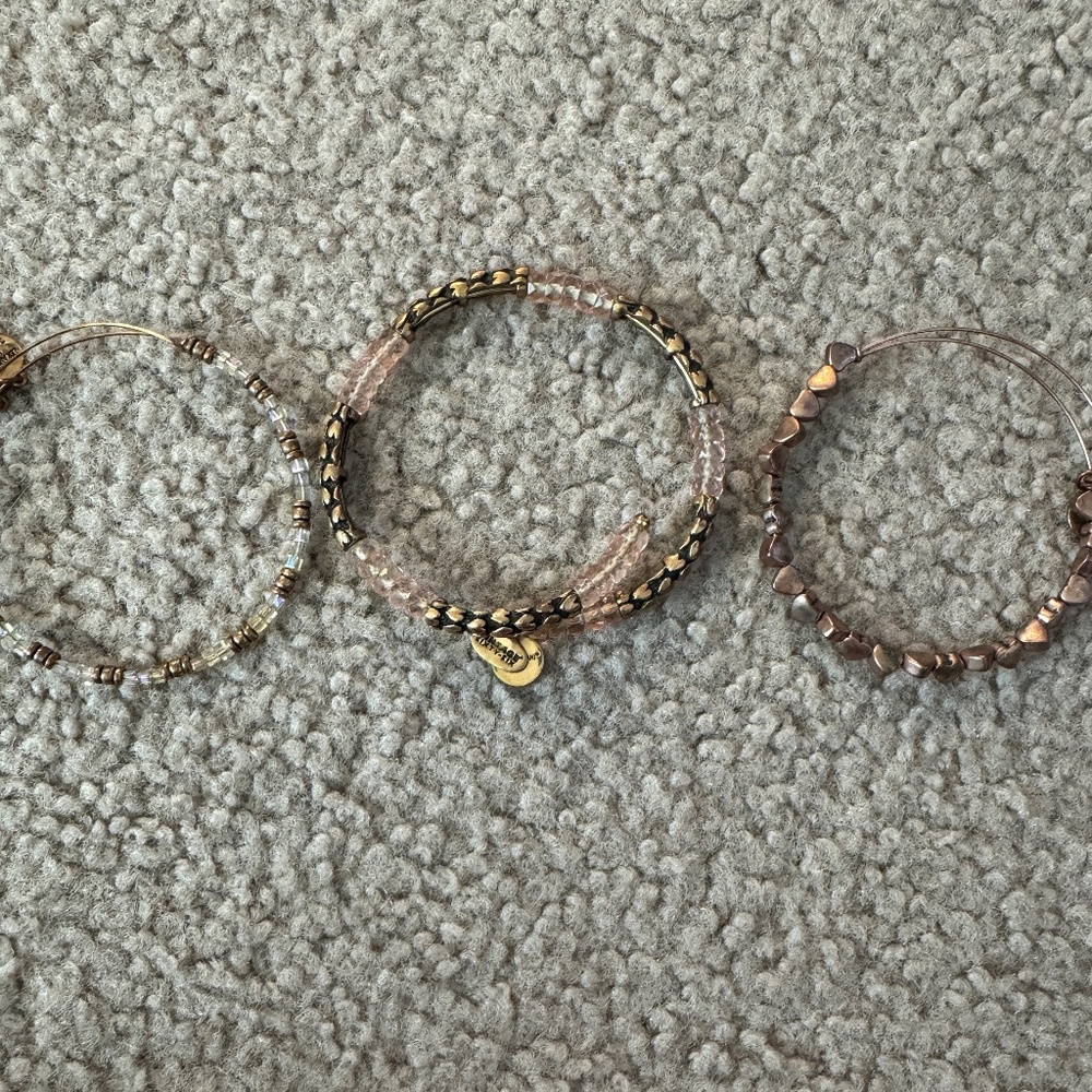 LOT Alex and Ani Rose-Gold Bracelet Collection